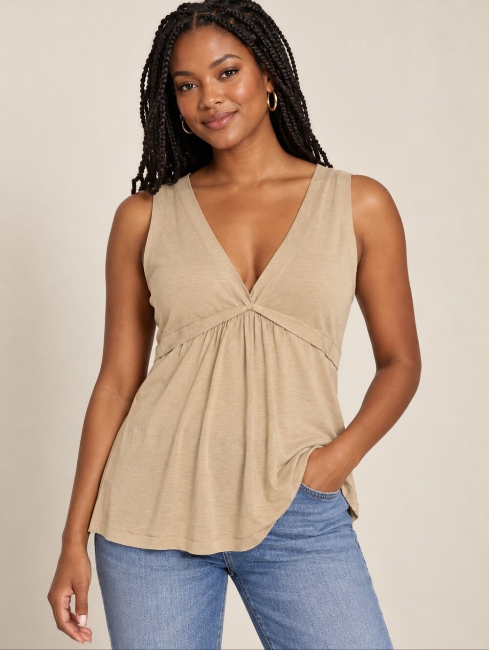 ❤️ BANANA REPUBLIC Y2K VINTAGE SLEEVELESS V-NECK SILK KNIT TOP, LARGE